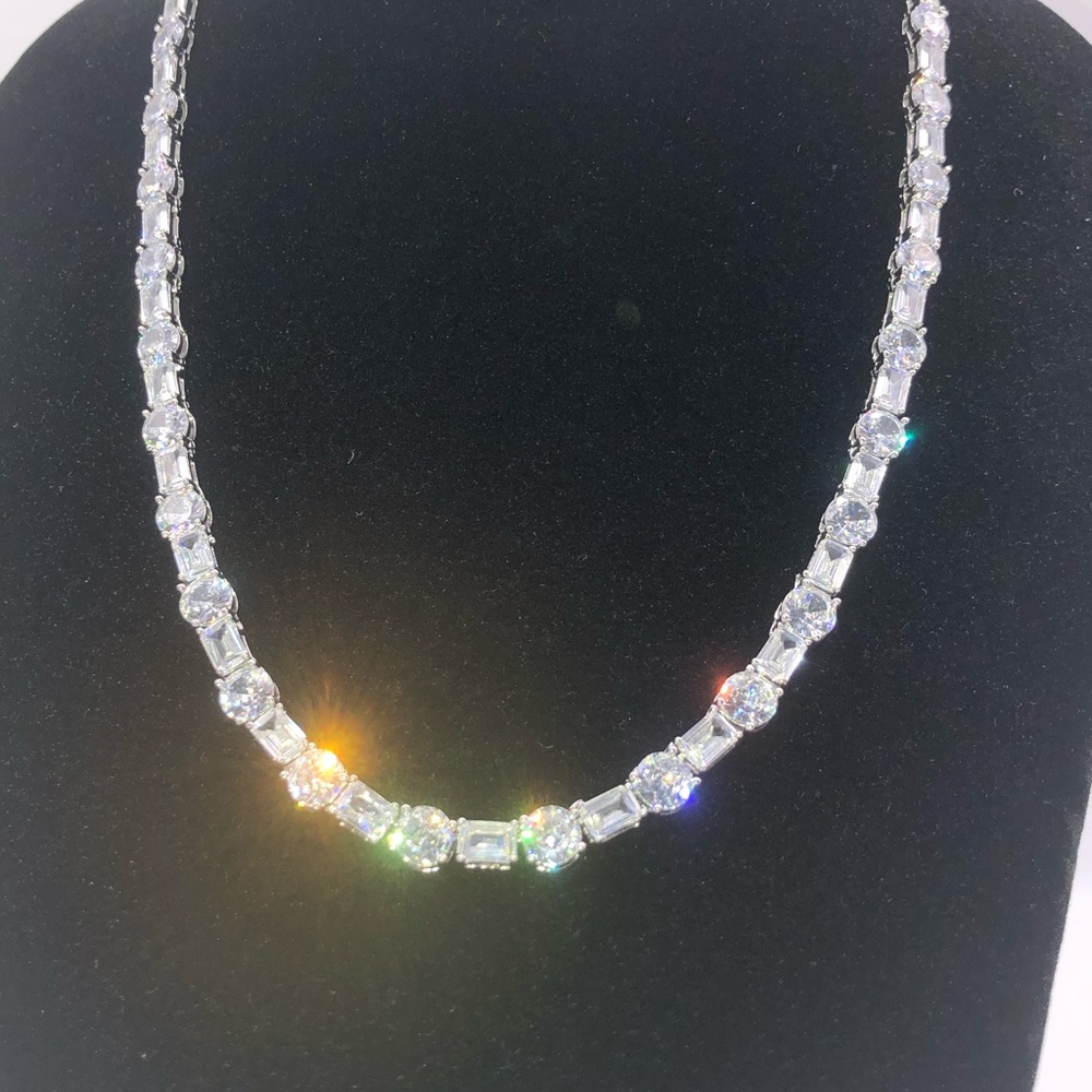63ct Multi-Stone Tennis Necklace